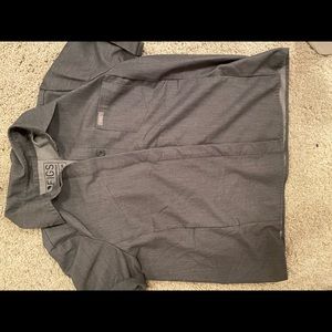 Figs Pilar graphite scrub top